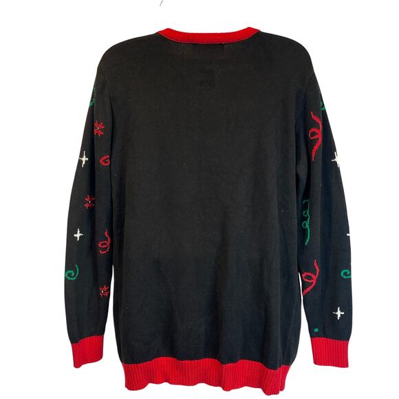 Ugly Christmas Party PARTY ANIMAL Beer Chugging Reindeer Sweater Size 2XL - Picture 2 of 3